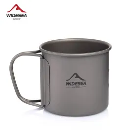 🏕️ Widesea Camping Mug | Titanium Cup for Outdoor Cooking & Travel | Picnic, Hiking, and Tourist Tableware 🍃