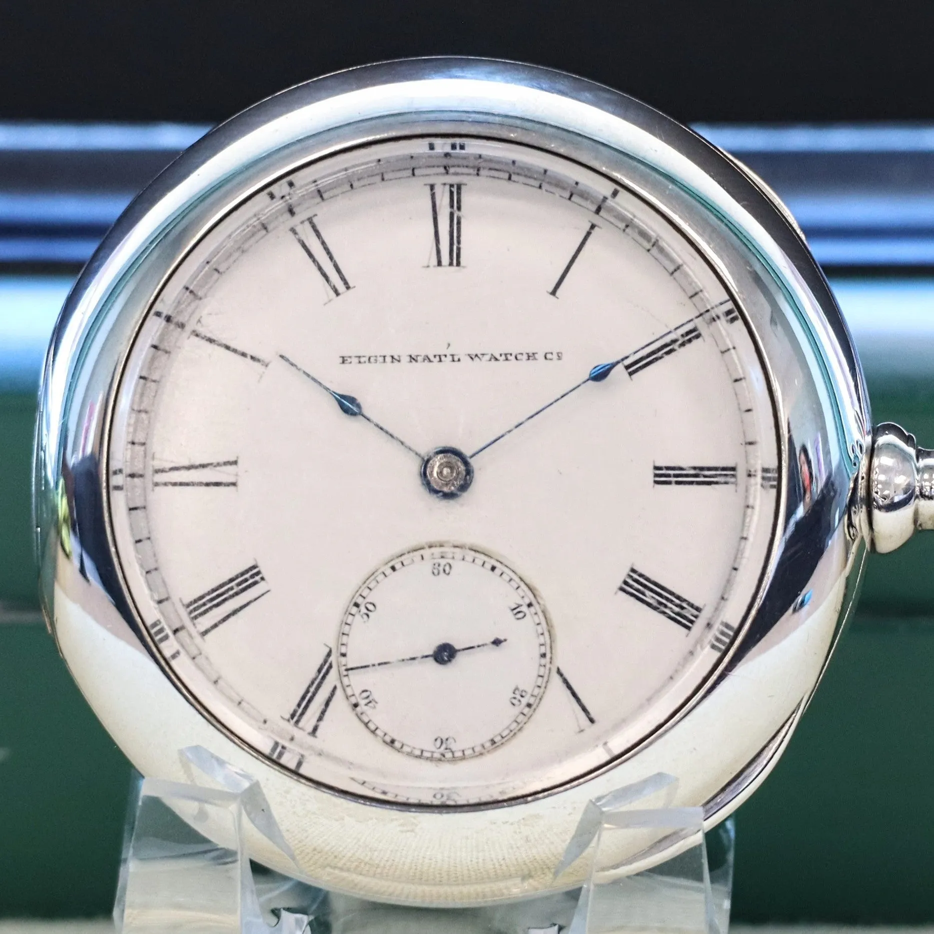 1884 ELGIN Pocket Watch Openface 18s Grade 82 G. M. Wheeler Lever Set 13 Jewels Coin Silver Case