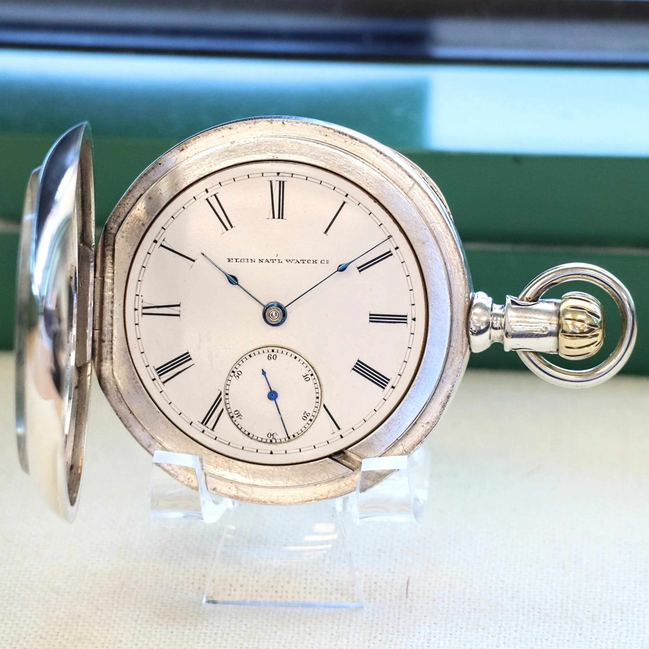 1884 ELGIN Pocket Watch Openface 18s Grade 82 G. M. Wheeler Lever Set 13 Jewels Coin Silver Case