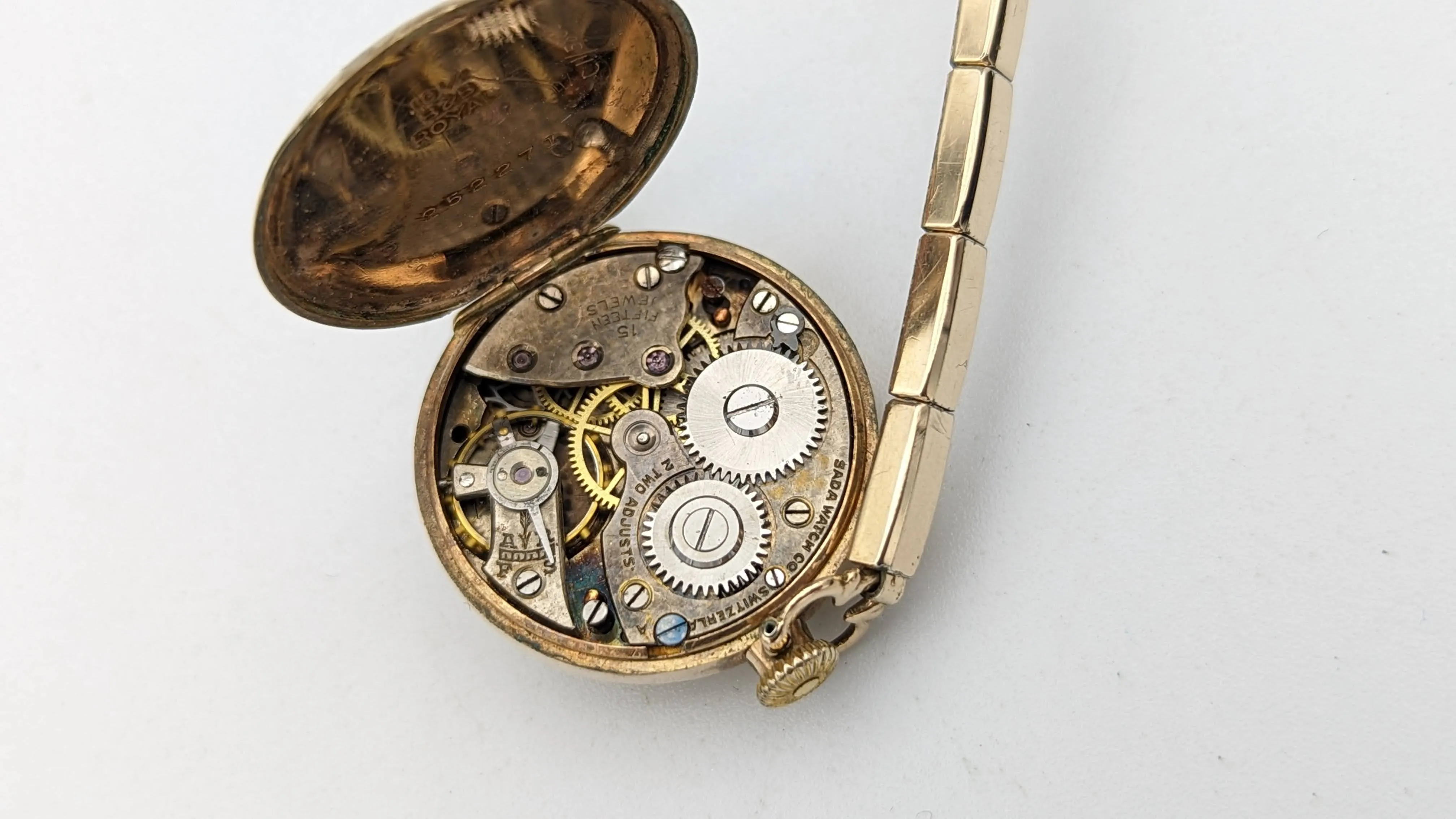1890s PRIDE Transitional Wristwatch Swiss Movement 15 Jewels 2 Adjustments 12K GF