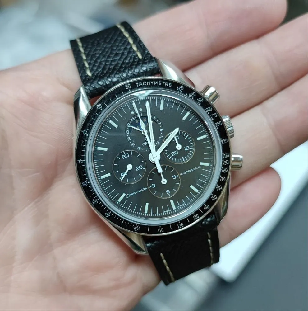 18mm, 20mm Black Epsom Calf Leather Watch Strap