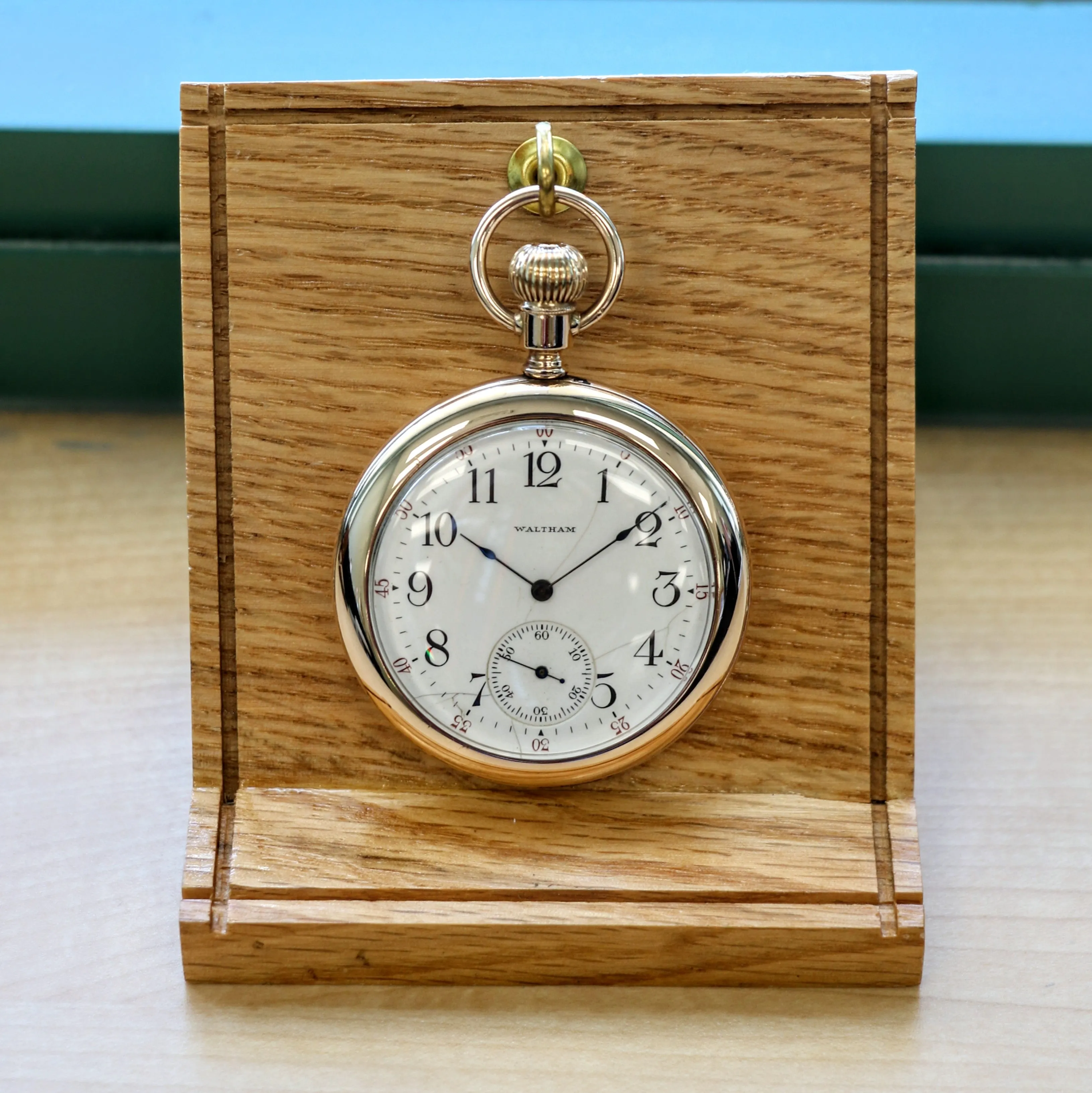 1907 WALTHAM Pocket Watch 12s Openface 7 Jewels Grade 210 14K Yellow GF