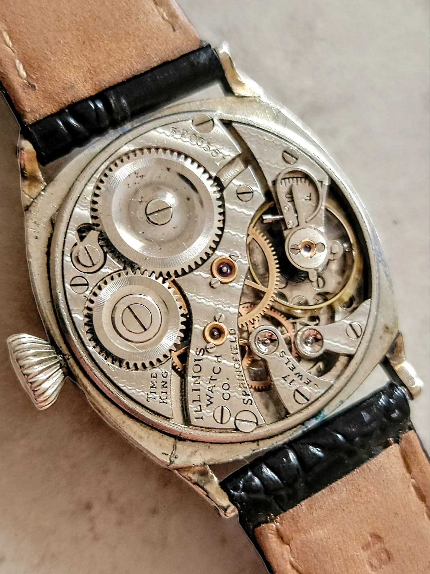 1929 ILLINOIS Art Deco Watch Cal. "TIME KING" Grade 24