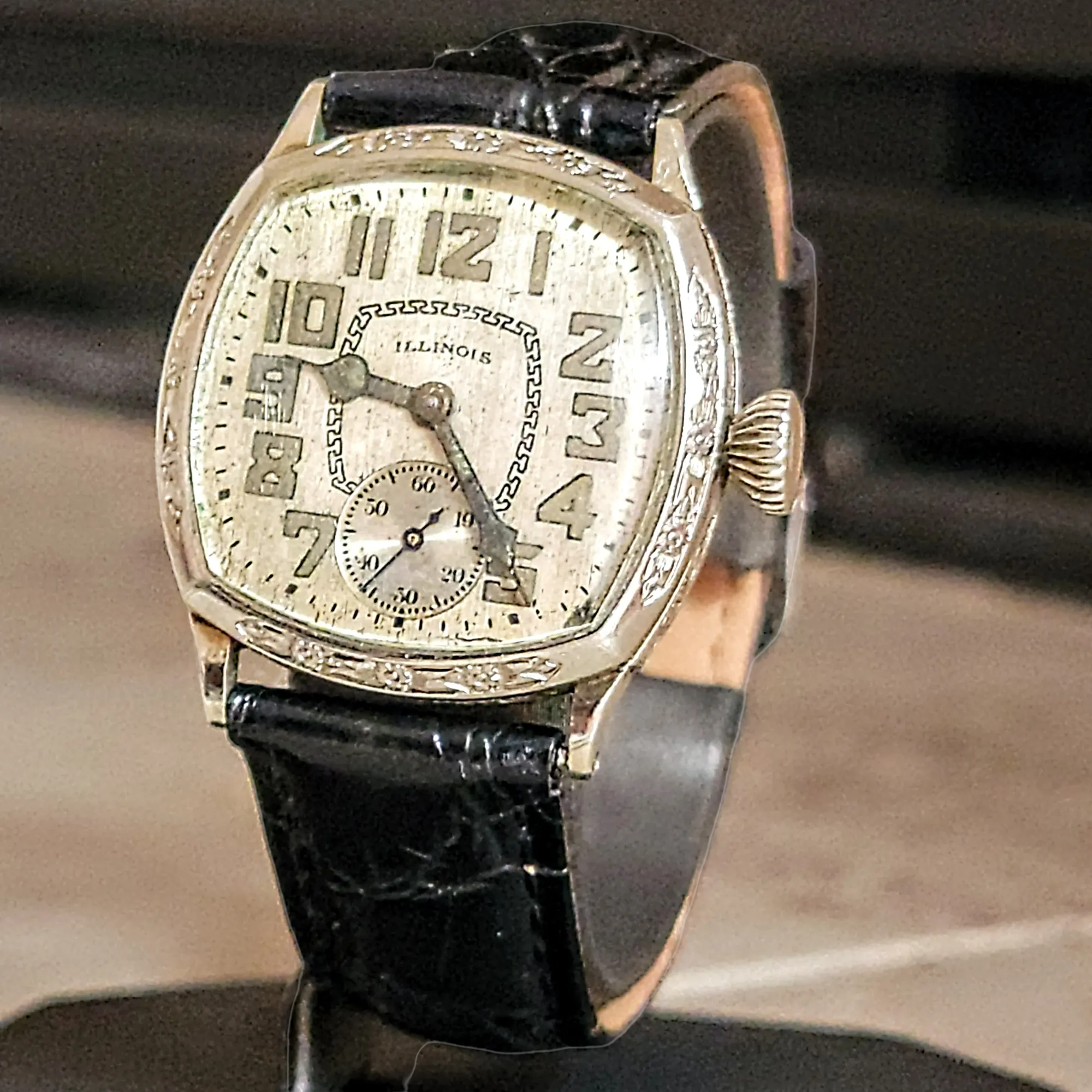 1929 ILLINOIS Art Deco Watch Cal. "TIME KING" Grade 24