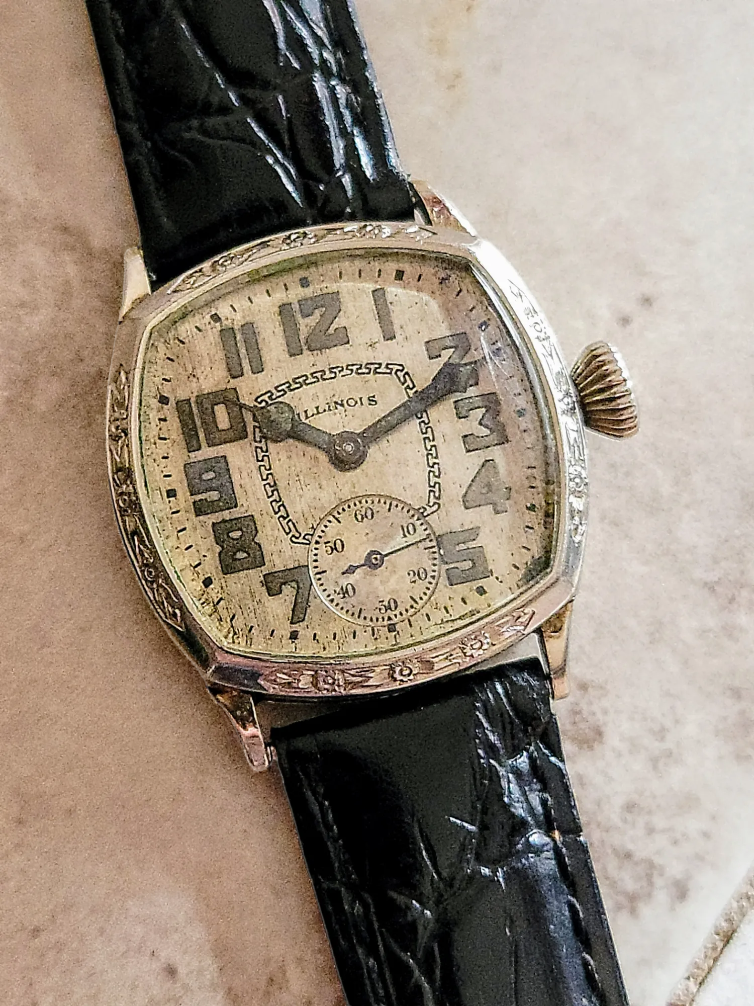 1929 ILLINOIS Art Deco Watch Cal. "TIME KING" Grade 24