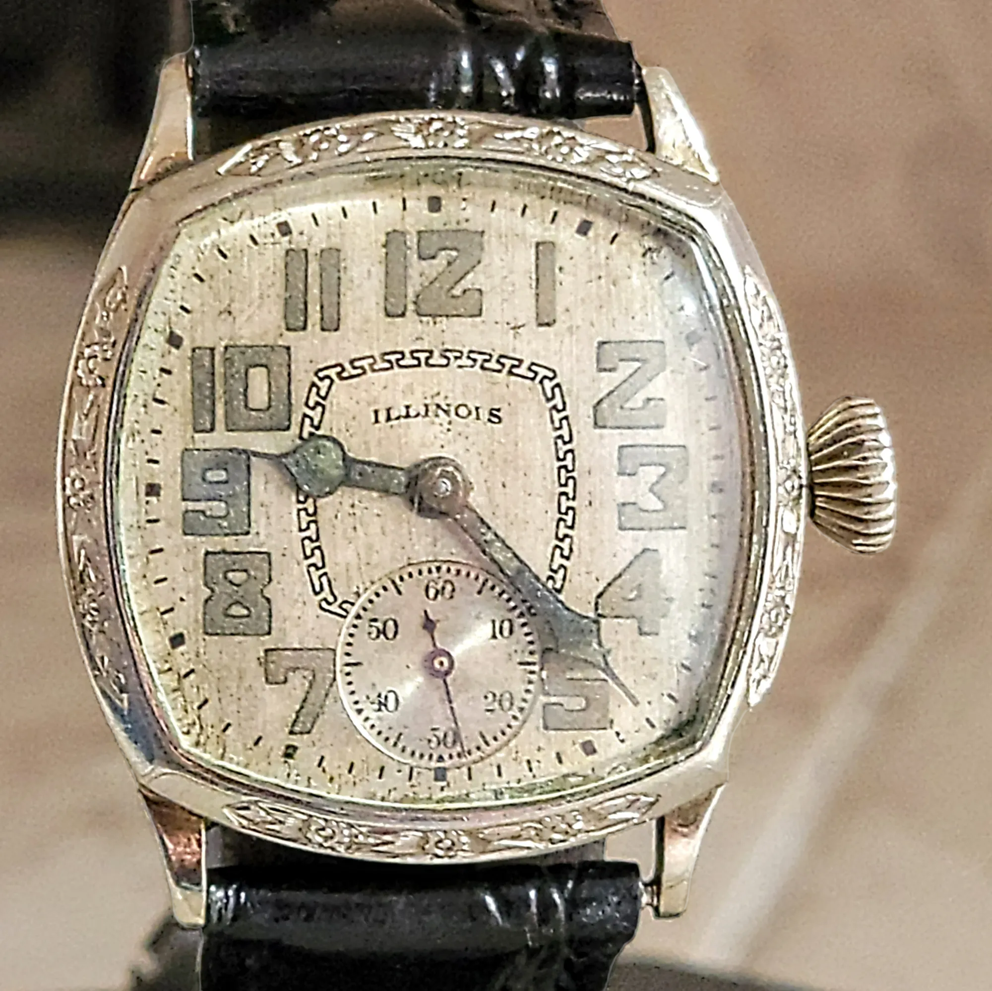 1929 ILLINOIS Art Deco Watch Cal. "TIME KING" Grade 24