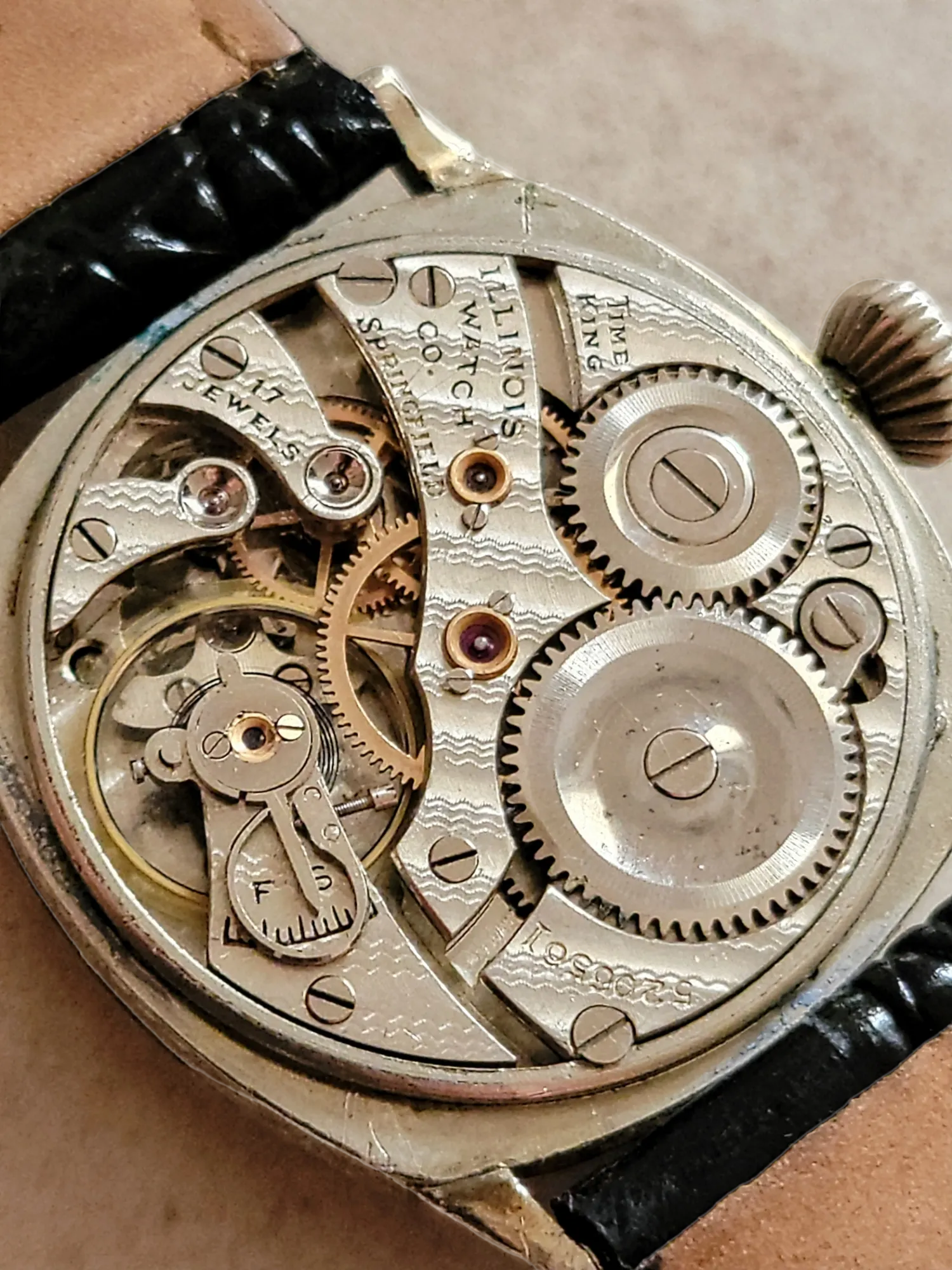 1929 ILLINOIS Art Deco Watch Cal. "TIME KING" Grade 24
