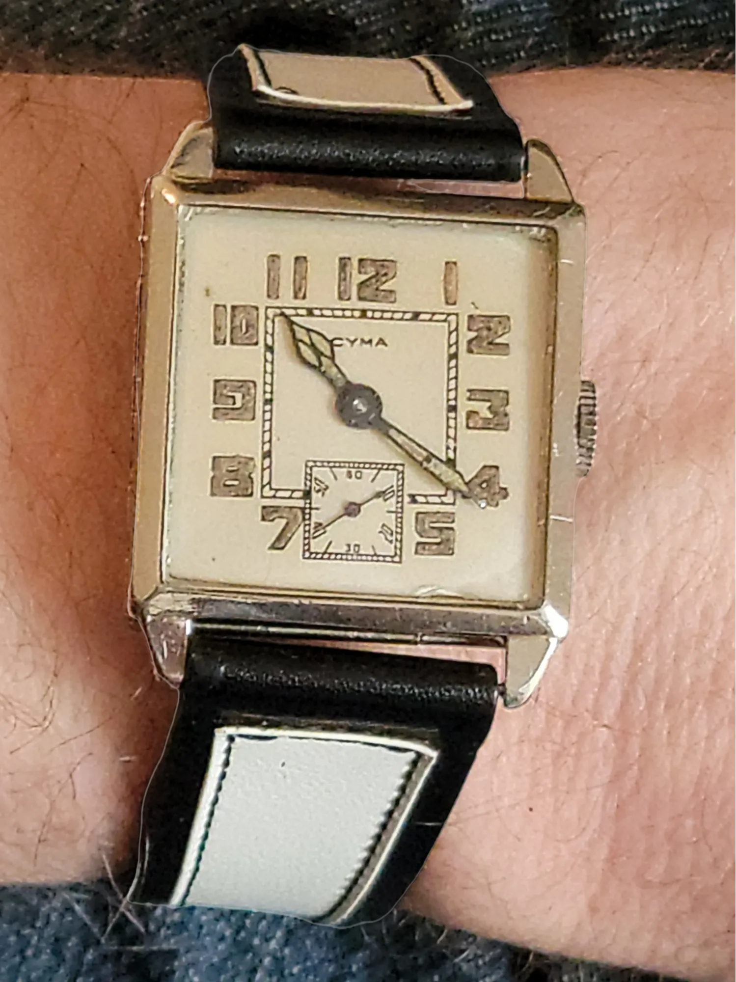 1930's CYMA Art Deco Wristwatch 15 Jewels Ref. 038 Swiss Made