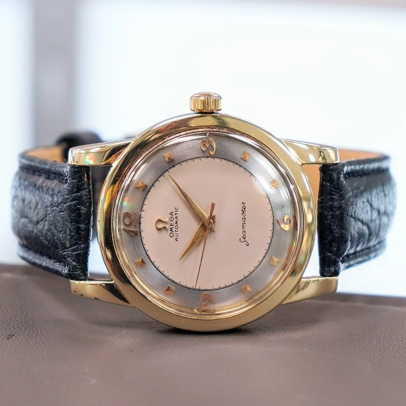 1950 OMEGA Seamaster Watch Bumper Automatic Ref. 2577-17 Cal. 351 34mm Wristwatch - IN BOX!