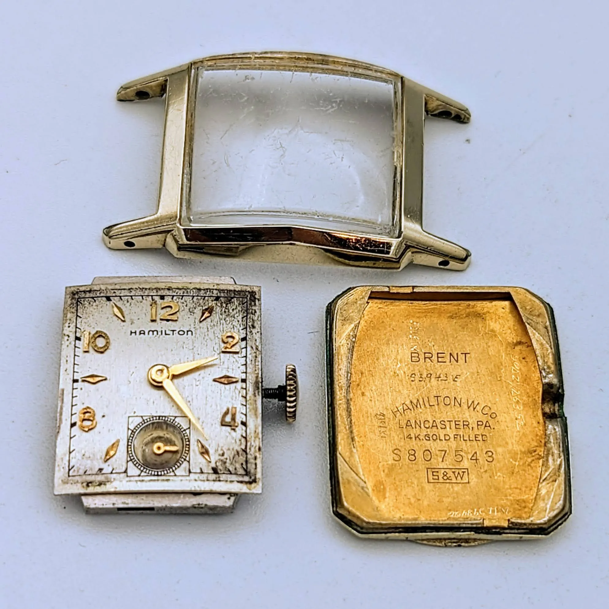 1951 Hamilton Brent Wristwatch 14K GF Grade 982 19 Jewels Watch