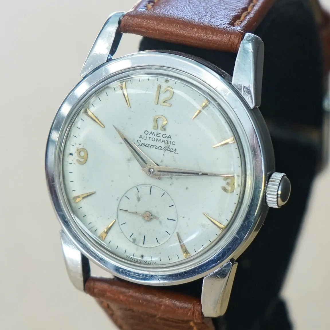 1956 OMEGA Seamaster Automatic Watch Ref. 2848 19 Jewels Cal. 491 Vintage Wristwatch