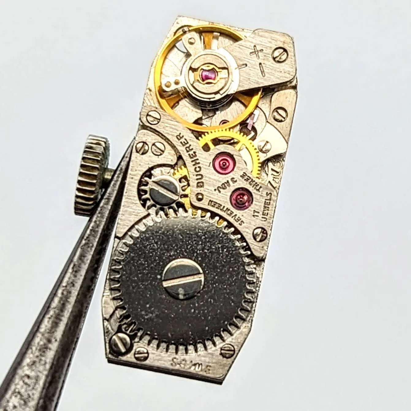 1960s BUCHERER Ladies Vintage Cuff Wristwatch Swiss Movement 59-21, 17J 3 Adjs