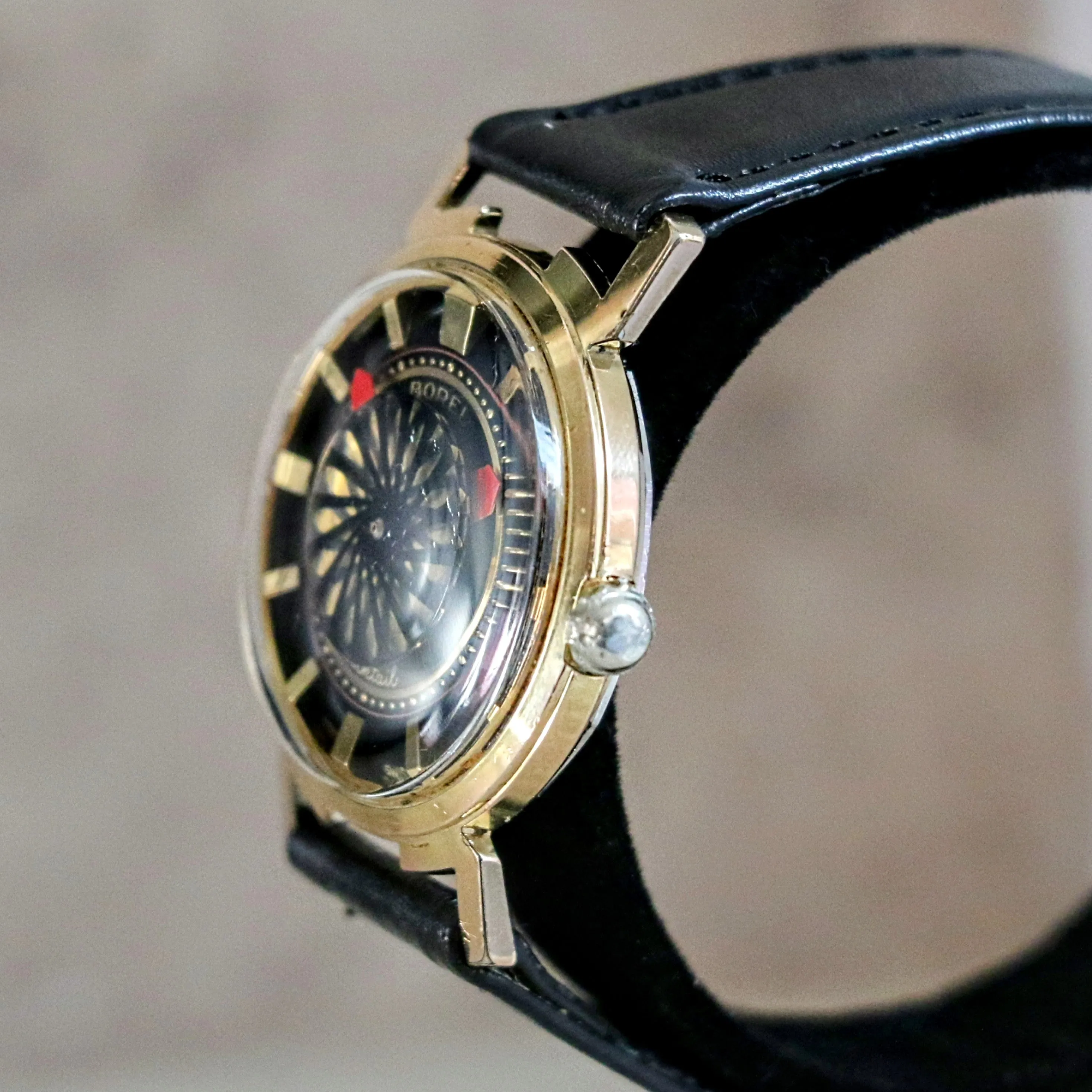 1960's ERNEST BOREL Cocktail Automatic Wristwatch Kaleidoscope Dial Swiss Made Watch