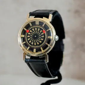 1960's ERNEST BOREL Cocktail Automatic Wristwatch Kaleidoscope Dial Swiss Made Watch