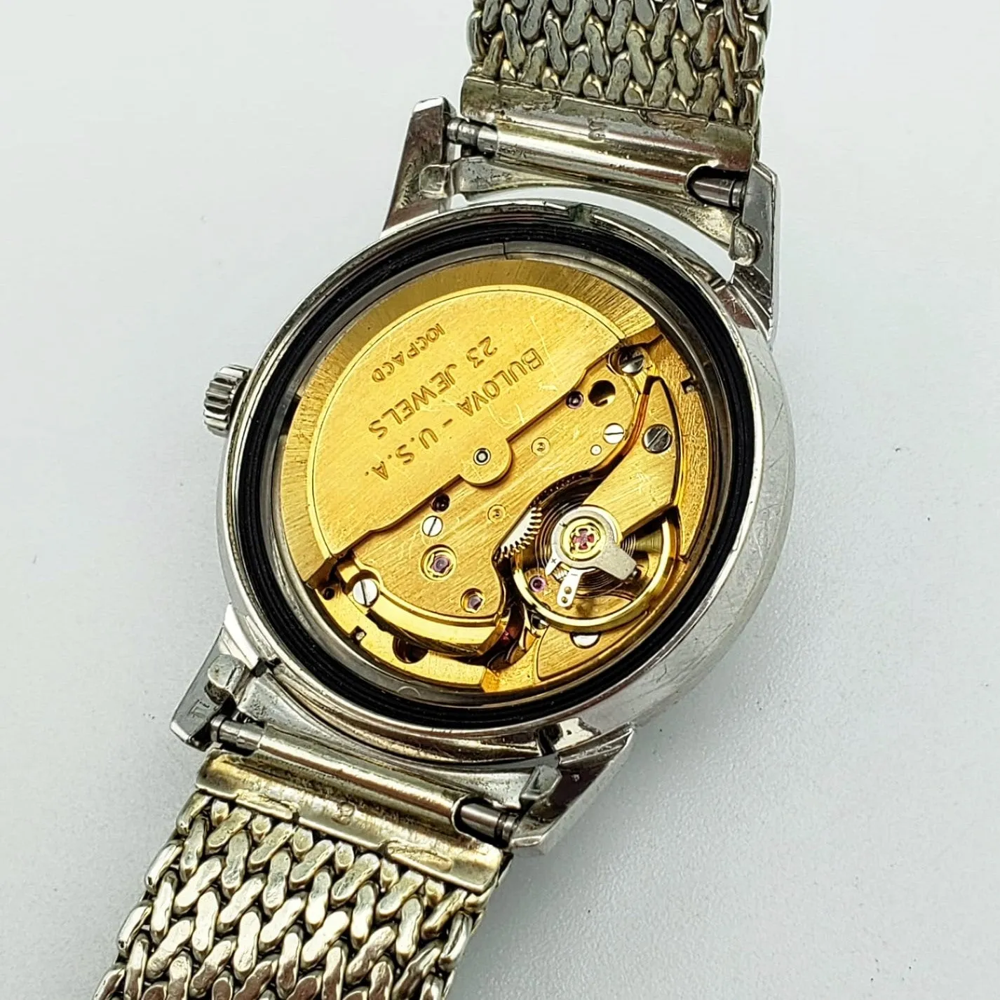 1969 BULOVA Beau Brummell Automatic Wristwatch 23J Cal. 10CPACD Date Window Watch