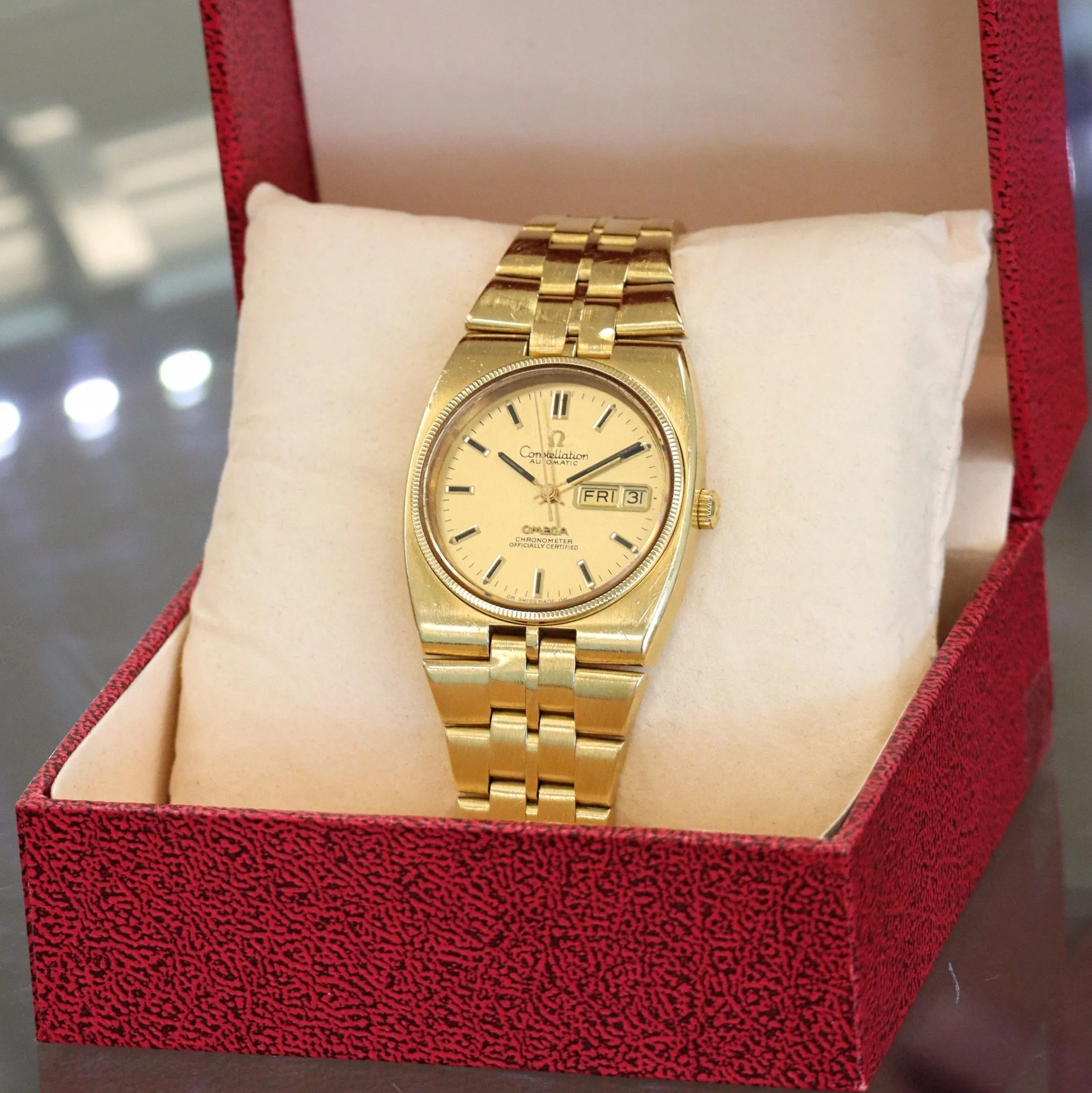 1972 OMEGA Constellation Automatic Watch Ref. 168.0054 23 Jewels Cal. 1021 ALL 18K GOLD