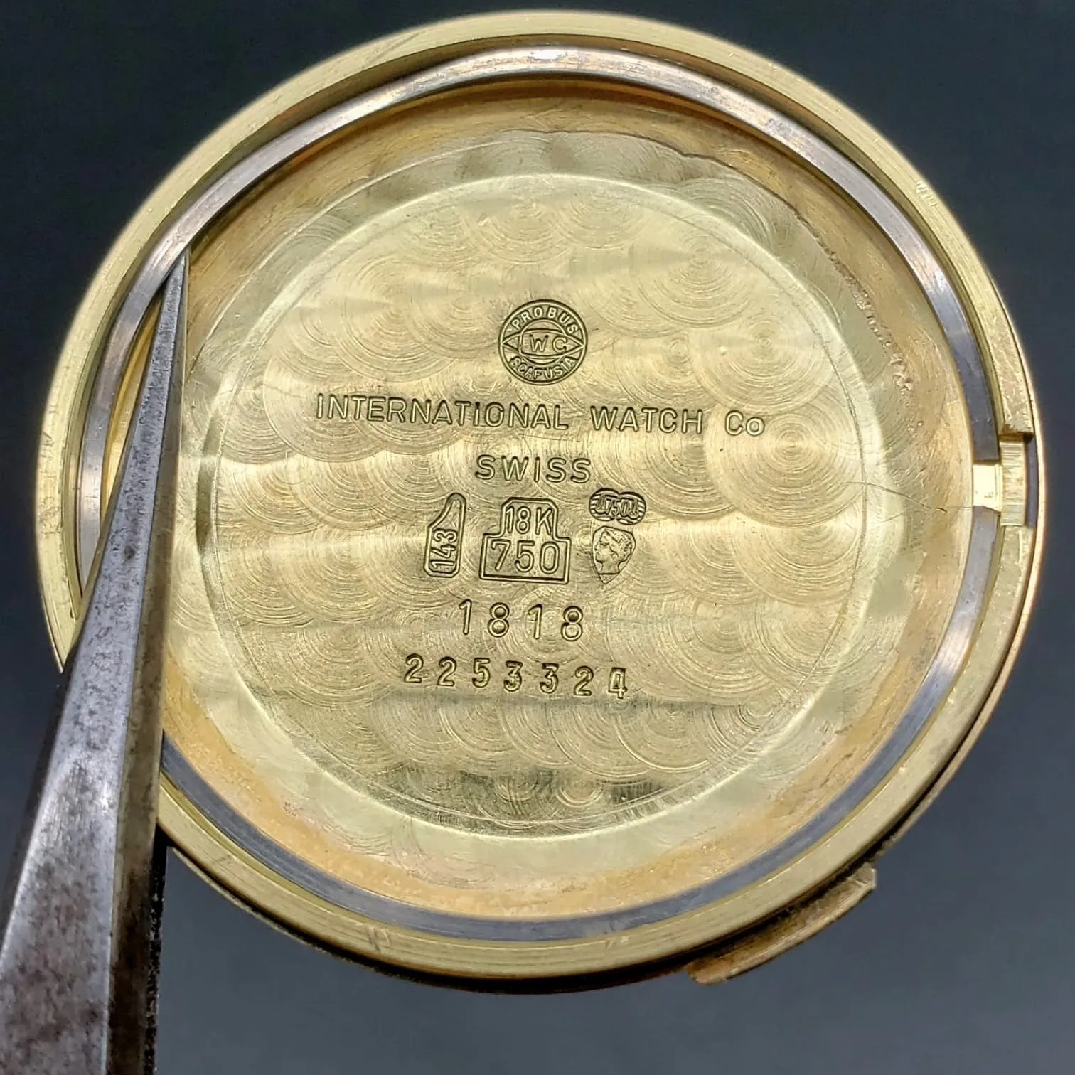 1973 International Watch Company Reference 1818 Cal 8541B 25J 18K Solid Gold