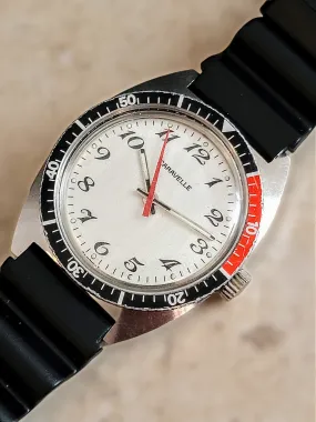 1977 CARAVELLE By Bulova Diver Watch Pepsi Bezel - All S. Steel