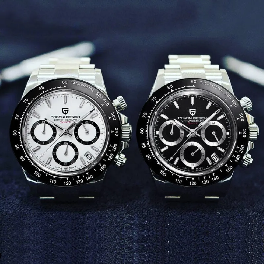 2021 New PAGANI DESIGN  Chronograph Luxury Quartz Wrist Watch For Men Auto Date 100M Waterproof JAPAN VK63 Reloj Hombre