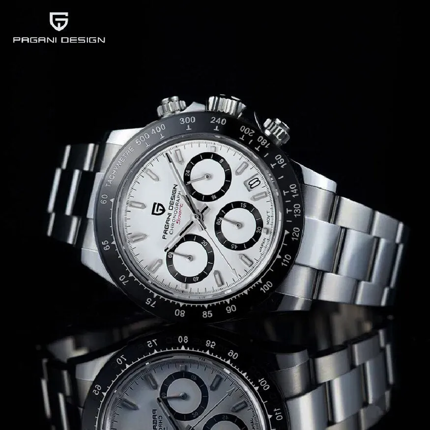 2021 New PAGANI DESIGN  Chronograph Luxury Quartz Wrist Watch For Men Auto Date 100M Waterproof JAPAN VK63 Reloj Hombre