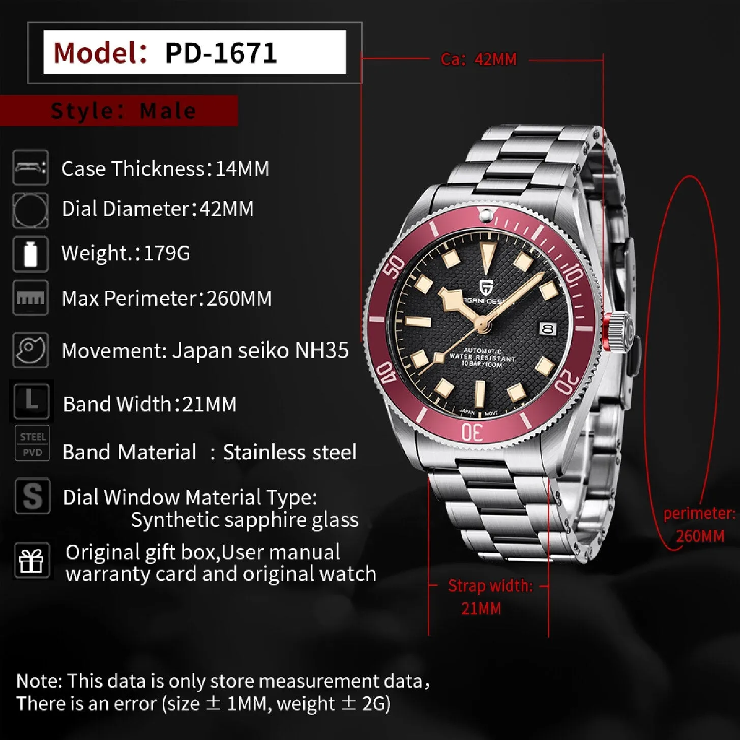 2022 New PAGANI DESIGN BB58 Men&#39;s mechanical watches luxury automatic wristwatch stainless steel waterproof clock Reloj Hombre
