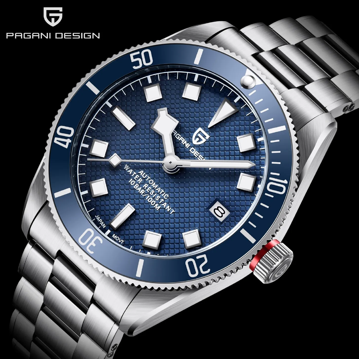 2022 New PAGANI DESIGN BB58 Men&#39;s mechanical watches luxury automatic wristwatch stainless steel waterproof clock Reloj Hombre