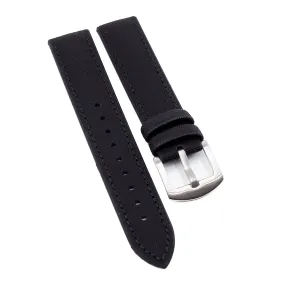 20mm Hybrid Black Nylon Rubber Watch Strap