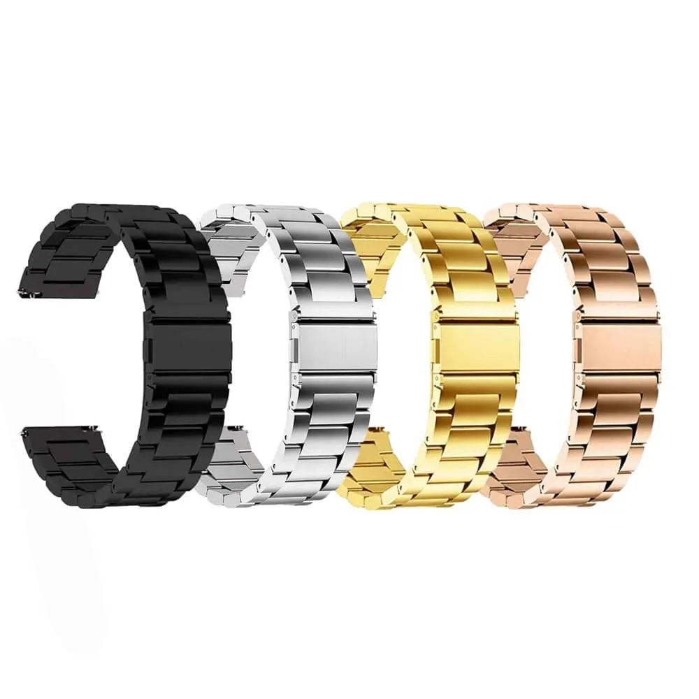 22mm watch 3 links stainless -steel strap - Rose gold