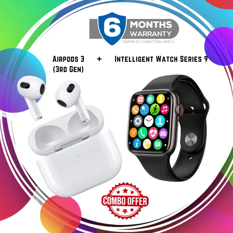 Airpods 3 (3rd Gen)   Intelligent Watch Series 9 | Combo Offer