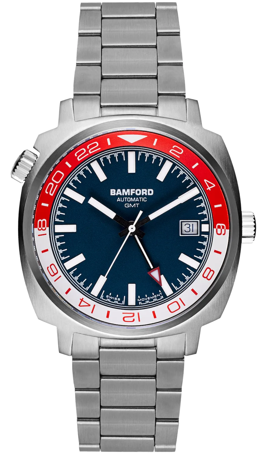 BAM Watch GMT Steel Red White