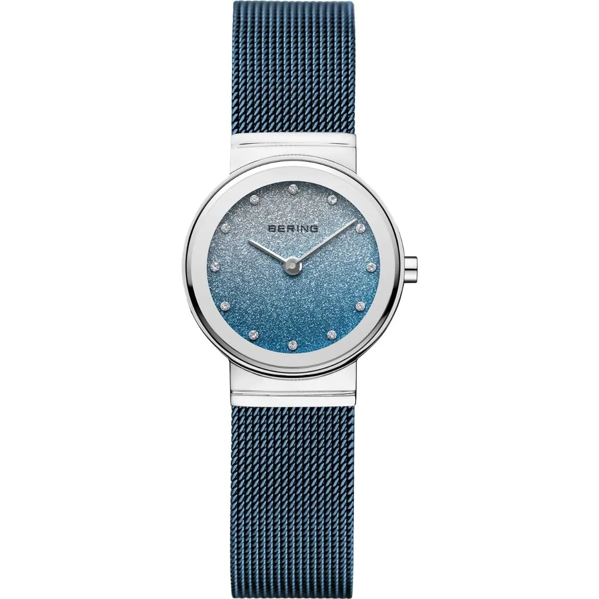 Bering Ladies Blue Sparkle Mesh Quartz Watch