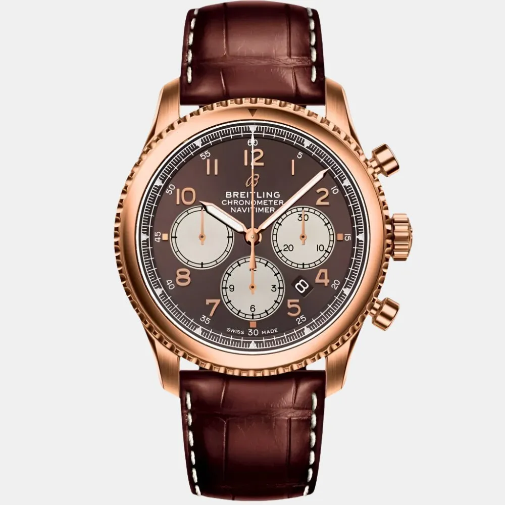 Breitling Aviator 8 B01 Chronograph 18K Rose Gold Automatic Men's Watch RB0119131Q1P2