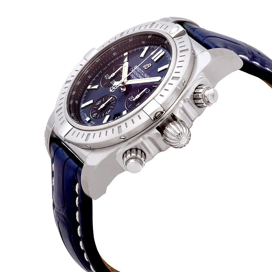Breitling Chronomat Chronograph Automatic Chronometer Blue Dial Men's Watch AB0115101C1P1