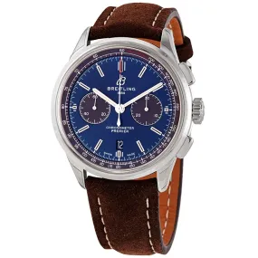 Breitling Premier B01 Chronograph Automatic Chronometer Blue Dial Men's Watch AB0118A61C1X3