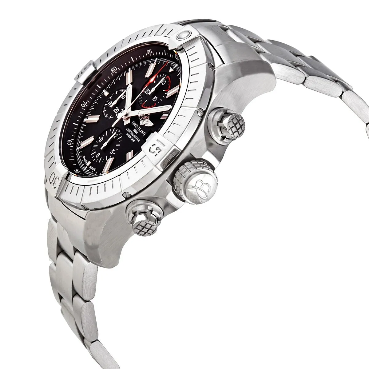 Breitling Super Avenger Chronograph Automatic Chronometer Black Dial Men's Watch A13375101B1A1