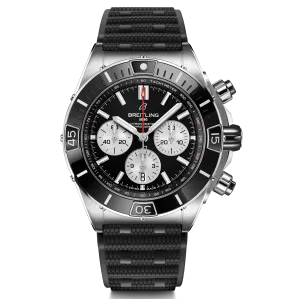 Breitling Super Chronomat B01 44 Black Rubber Strap