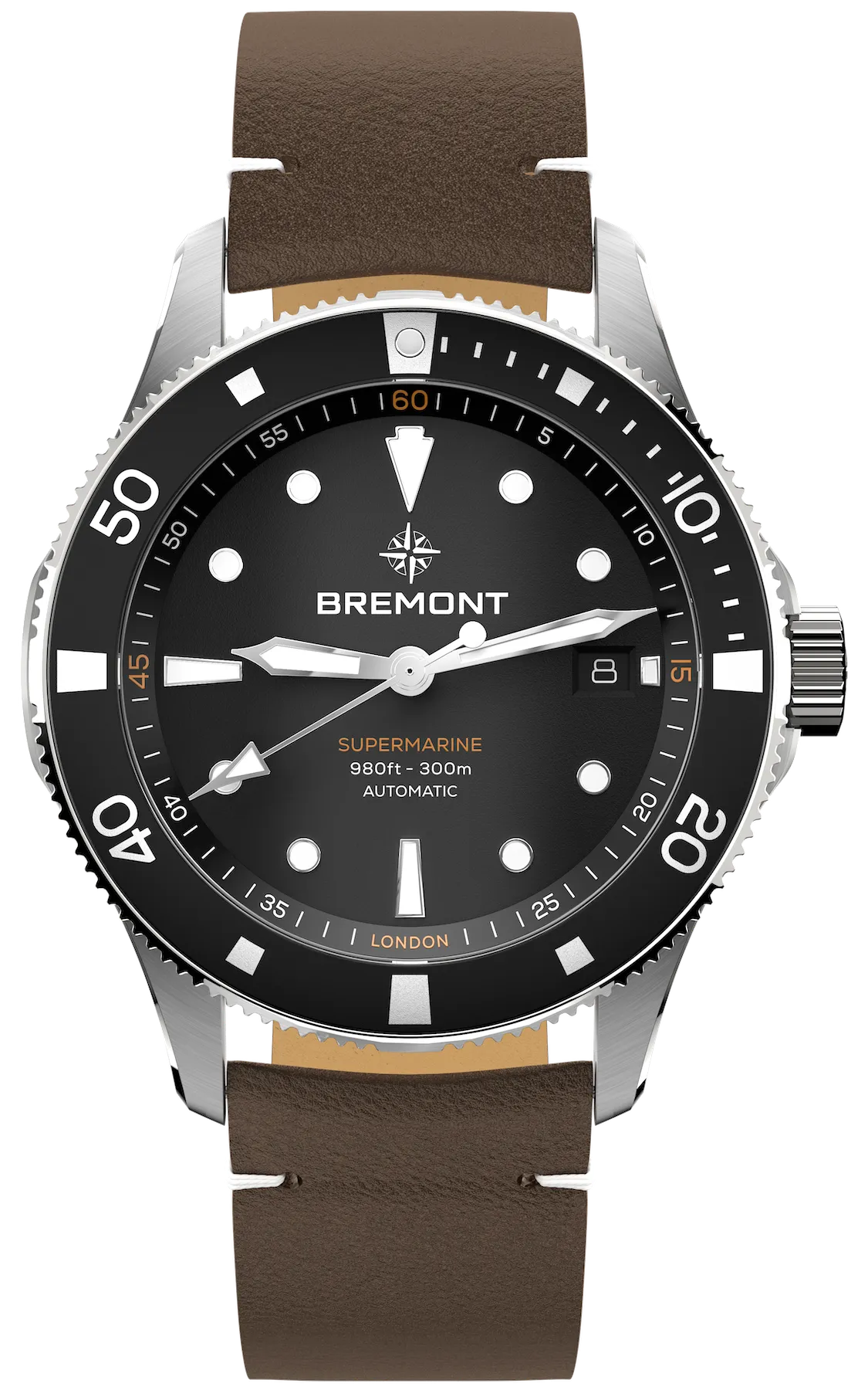 Bremont Supermarine 300M Date Black Leather