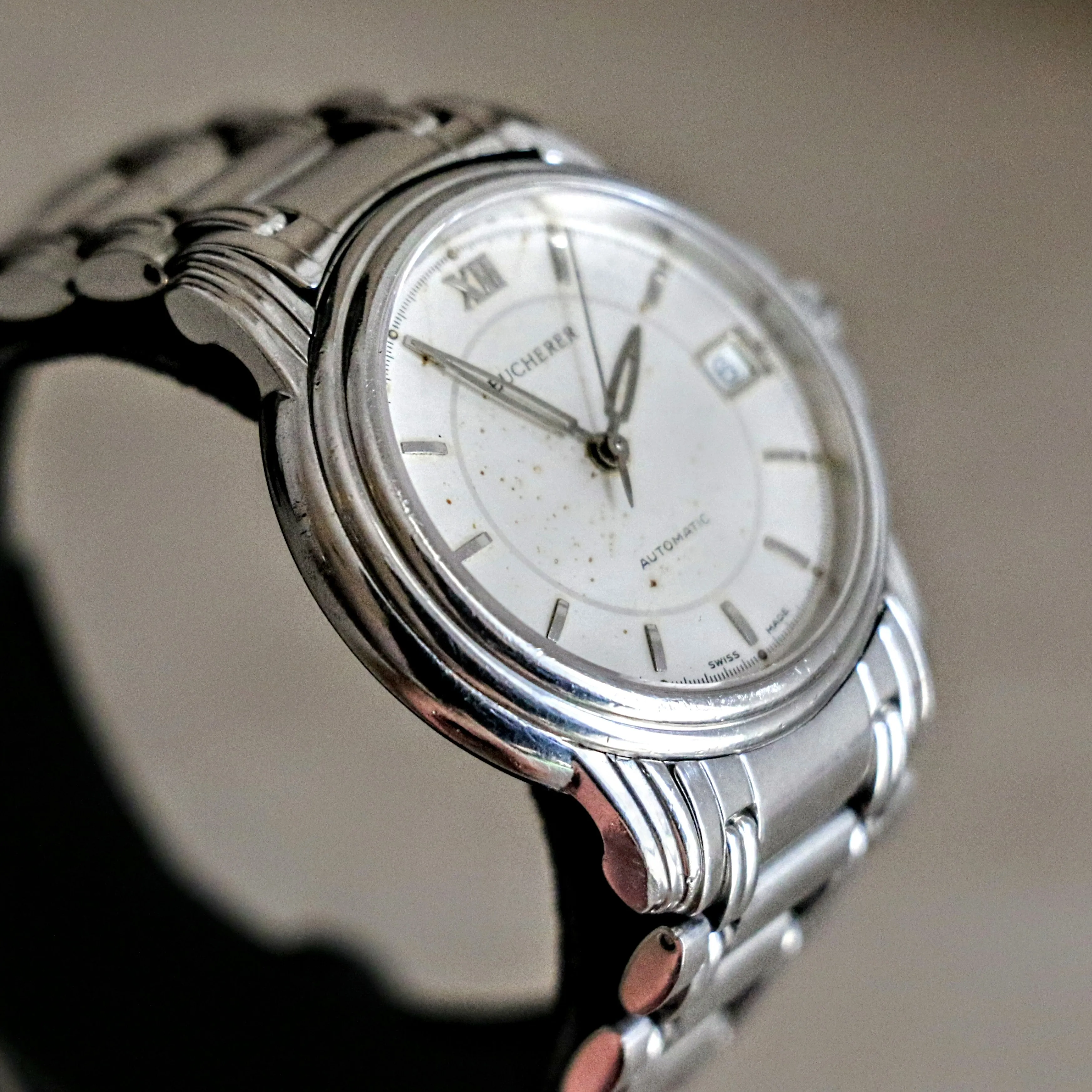 BUCHERER Archimedes Automatic Wristwatch 25 Jewels ADJ Ref. 2824-505 Swiss Made Watch