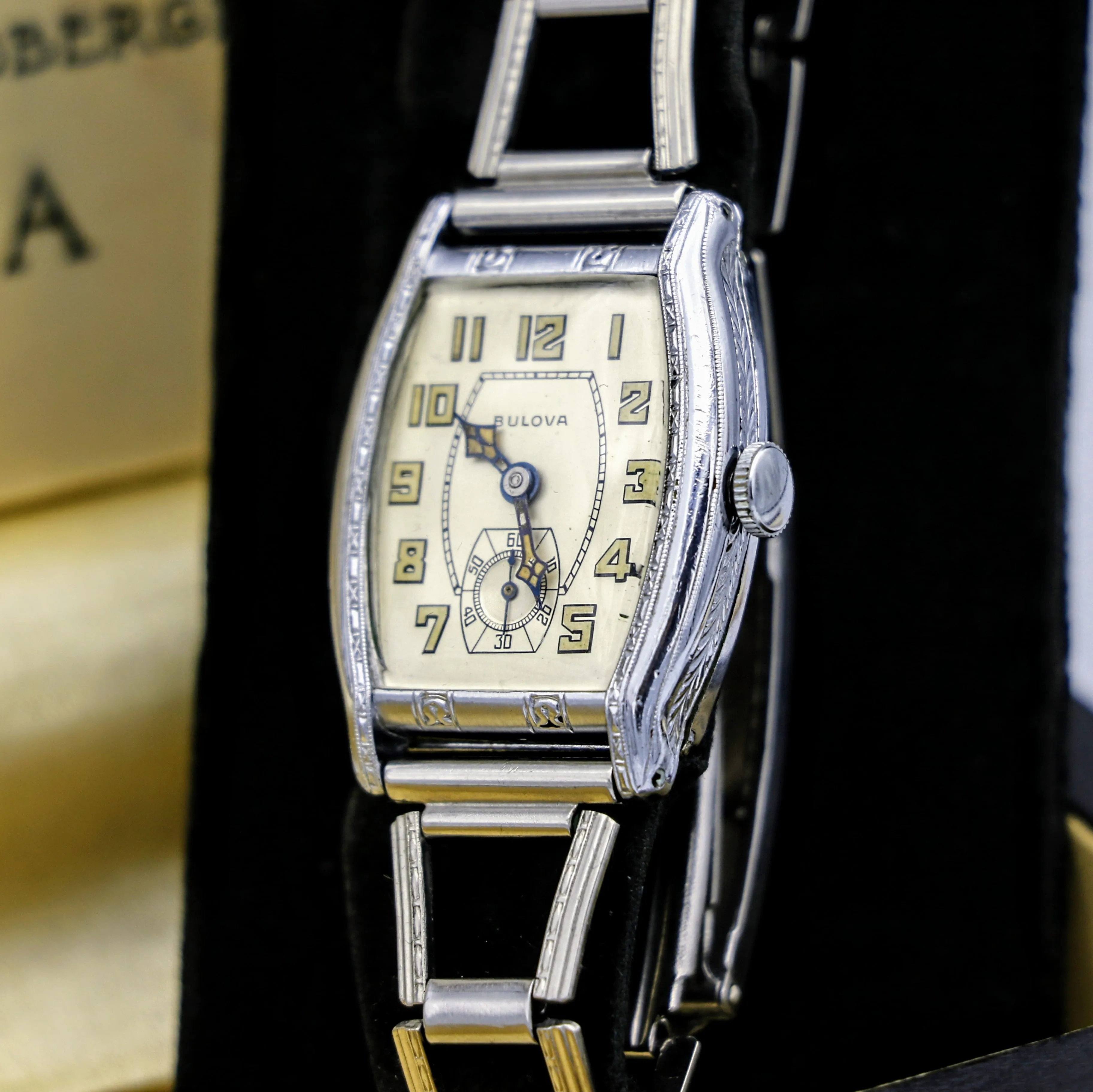 BULOVA 1930 Lone Eagle Watch “In Honor of Col. Charles A. Lindbergh” Wristwatch Original BOX!