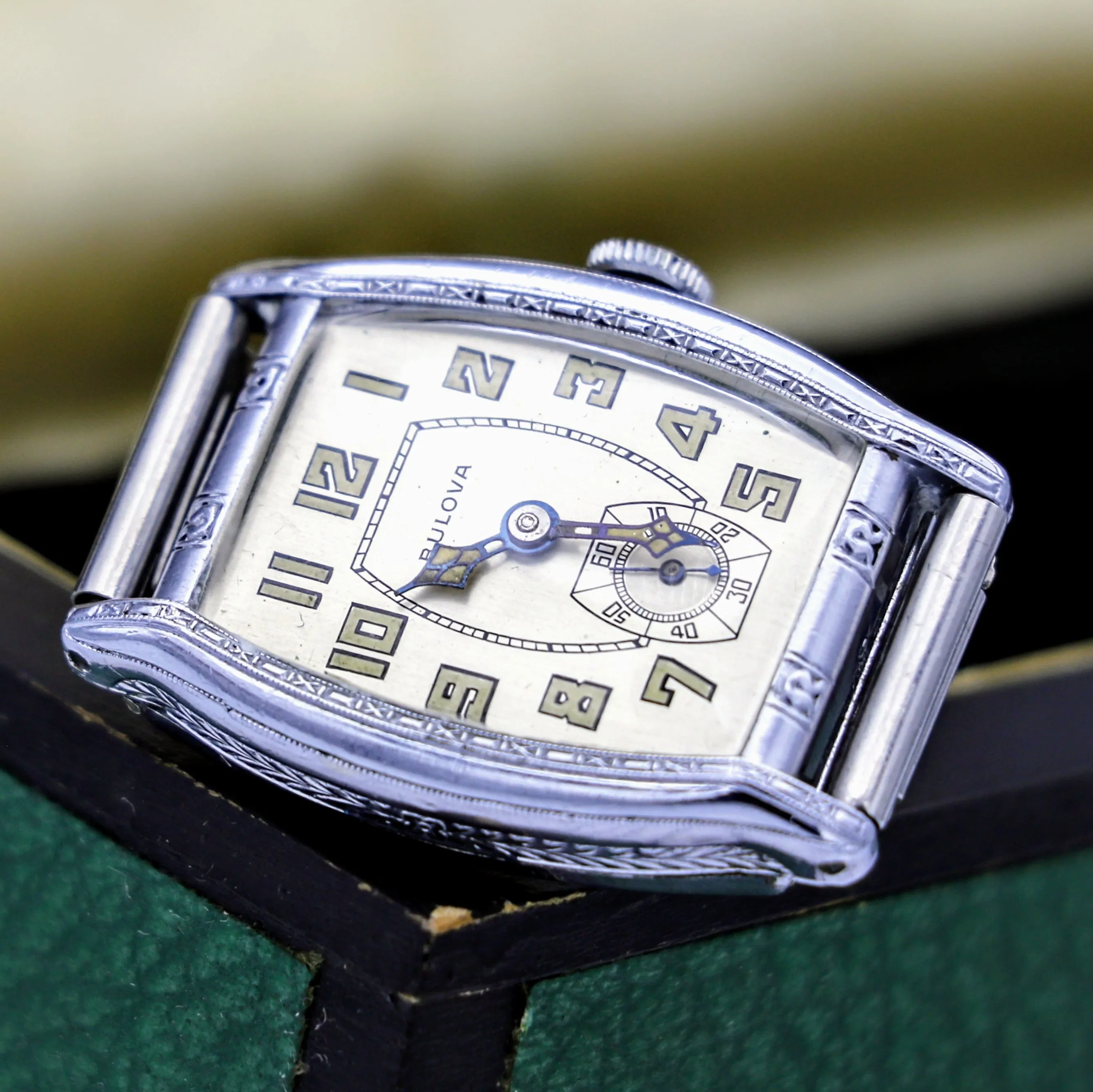 BULOVA 1930 Lone Eagle Watch “In Honor of Col. Charles A. Lindbergh” Wristwatch Original BOX!