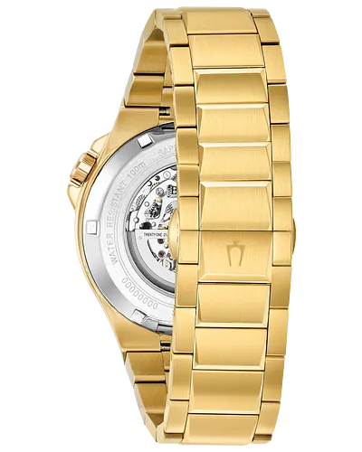 Bulova 98A178 Maquina Automatic Gold Stainless Steel Strap Men Watches