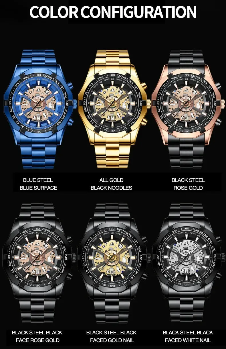 Business Men's Watches Waterproof Calendar Luminous Fashion