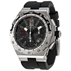 Bvlgari Diagono X Pro Black Dial Chronograph Automatic Men's Watch DP45BSTVDCH-GMT DP45BSTVDCH/GMT