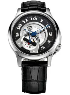 Chopard L.U.C. Tech Twist Black Open-worked Dial Stainless Steel Men's Watch 1684 168490-3003