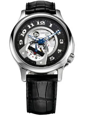 Chopard L.U.C. Tech Twist Black Open-worked Dial Stainless Steel Men's Watch 1684 168490-3003