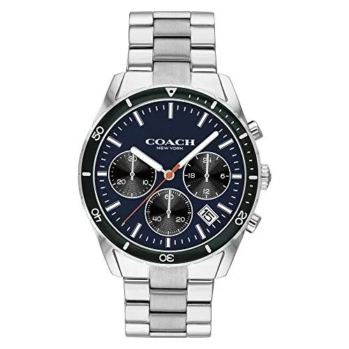Coach Thompson Silver Sports Men's Watch 14602383