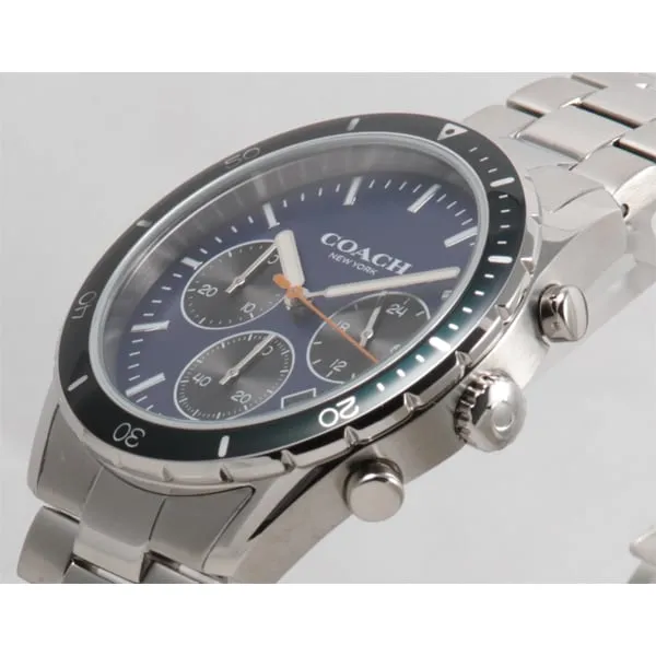 Coach Thompson Silver Sports Men's Watch 14602383