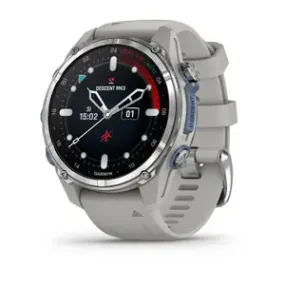 Descent™ Mk3 – 43 mm Stainless Steel with Fog Gray Silicone Band