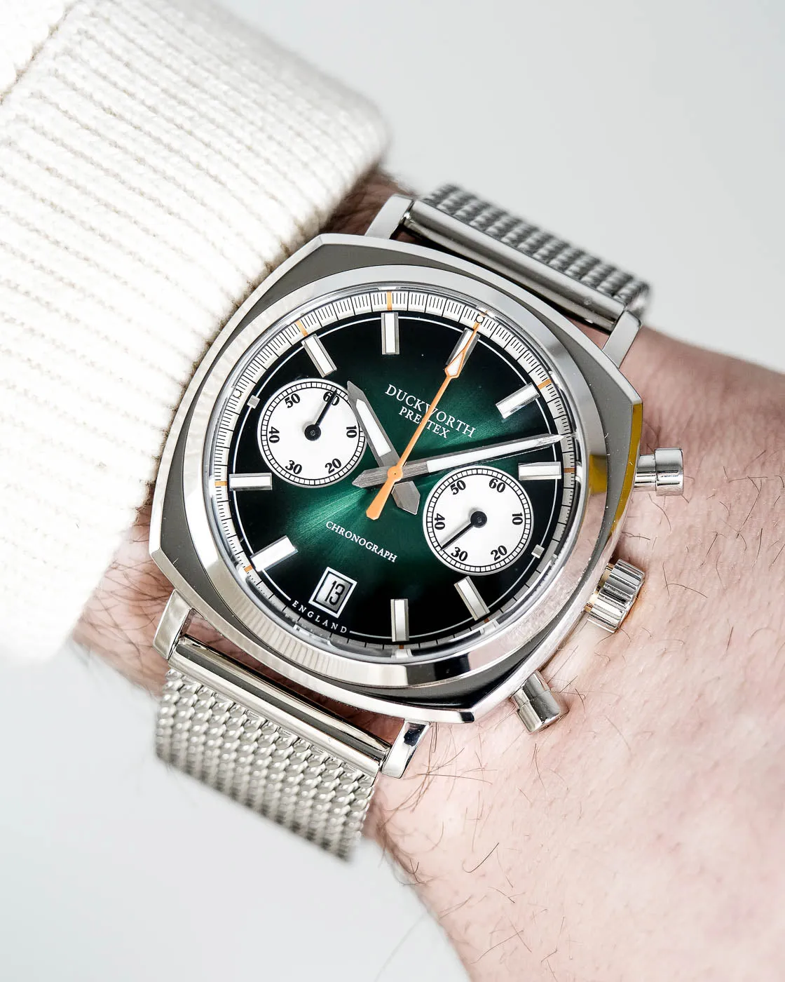 Duckworth Prestex 42 Green Sunburst Mesh Bracelet