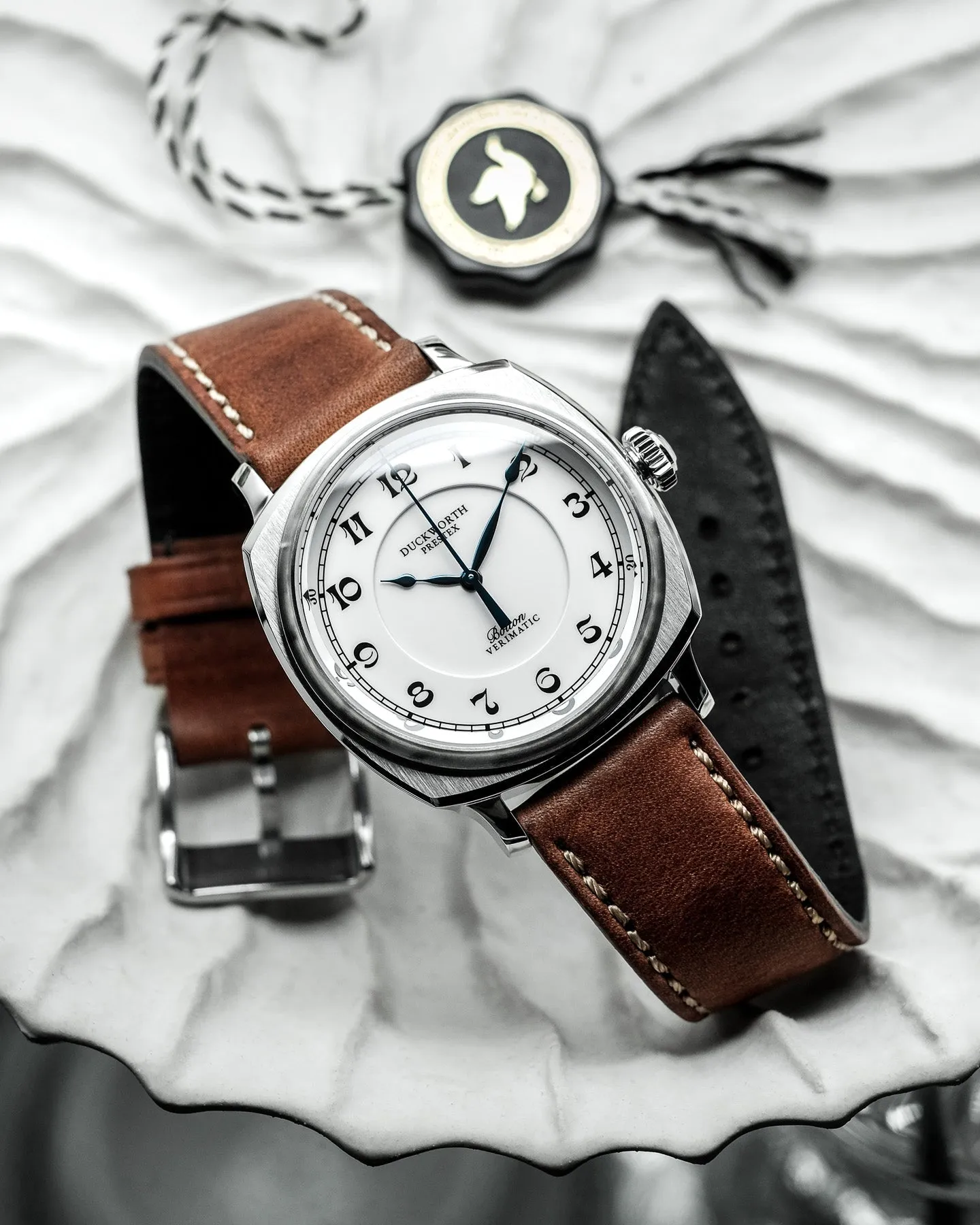 Duckworth Prestex Bolton Verimatic White Brown Leather